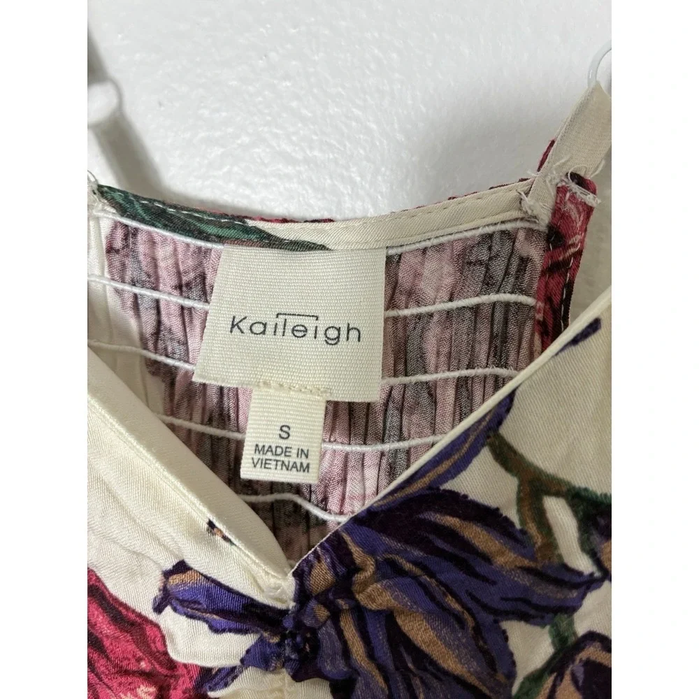 kaileigh Maxi Dress Sz Small Floral Boho Smocked Back Cottage Rayon‎
